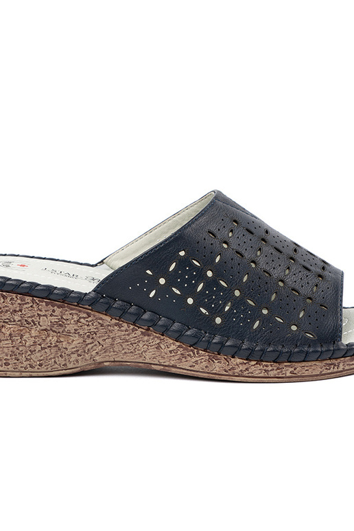 Ciabatte da donna con piattaforma blu