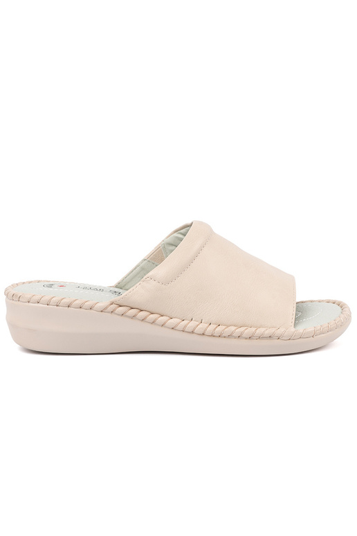 Ciabatte con inserti in pelle color...