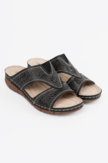 Ciabatte con piattaforma nere 2