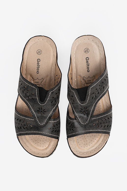 Ciabatte con piattaforma nere