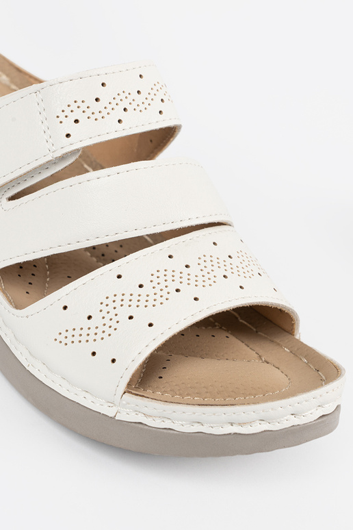 Ciabatte con piattaforma bassa bianche