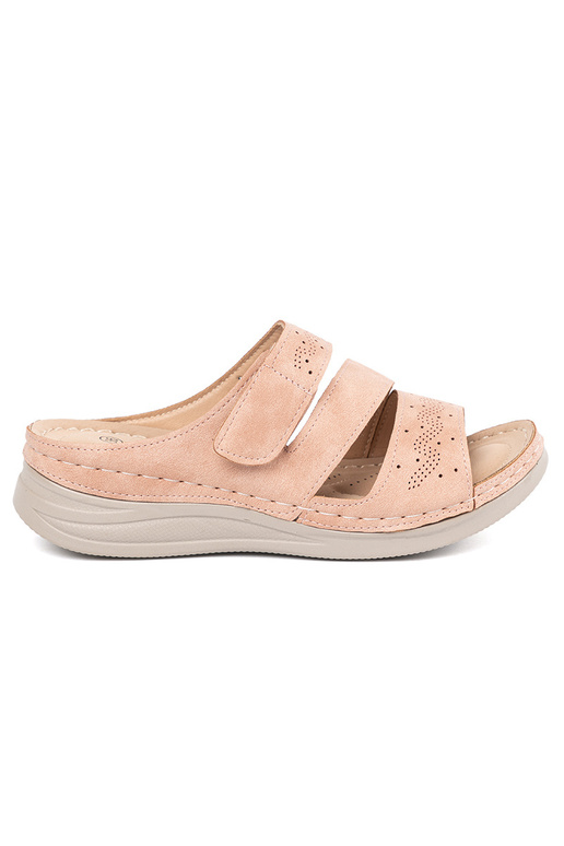 Ciabatte con piattaforma bassa rosa