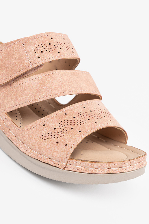 Ciabatte con piattaforma bassa rosa