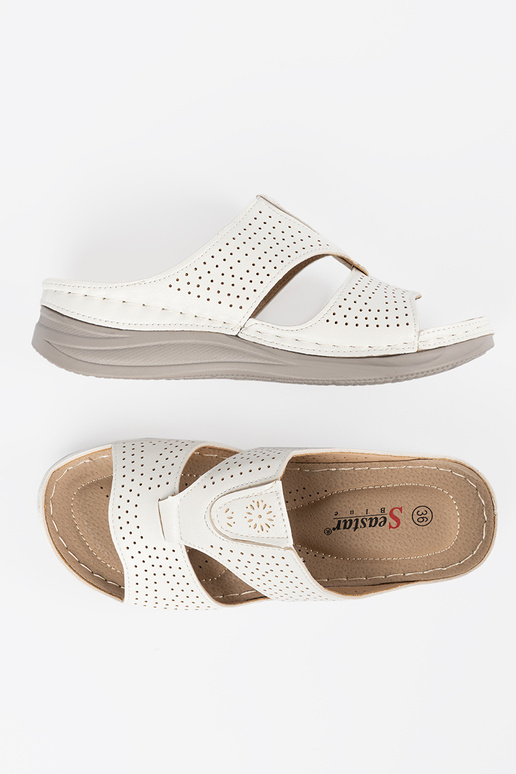 Ciabatte comode con accessori bianche Ciabatte comode con accessori bianche