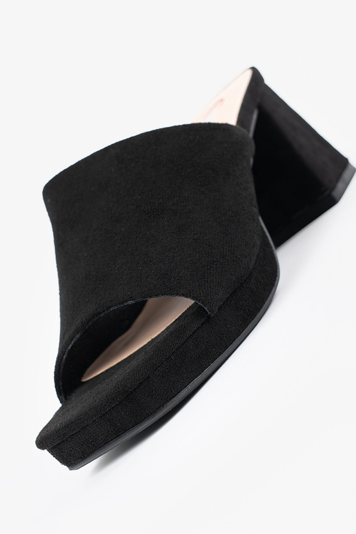 Ciabatte donna con tacco alto nere Ciabatte donna con tacco alto nere