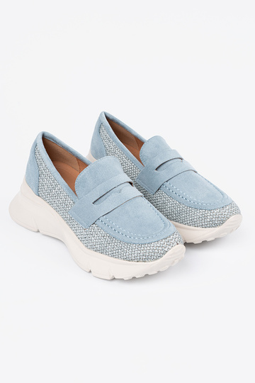 colore blu mezze scarpe su... 2