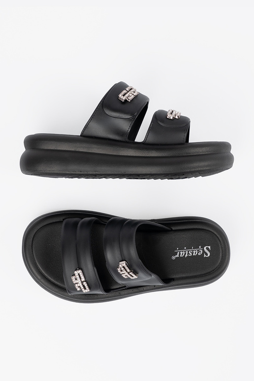 colore nero Pantofole donne con una... colore nero Pantofole donne con una...