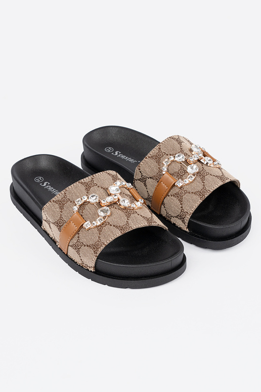 Nero e-colore marrone Pantofole ze... Nero e-colore marrone Pantofole ze...