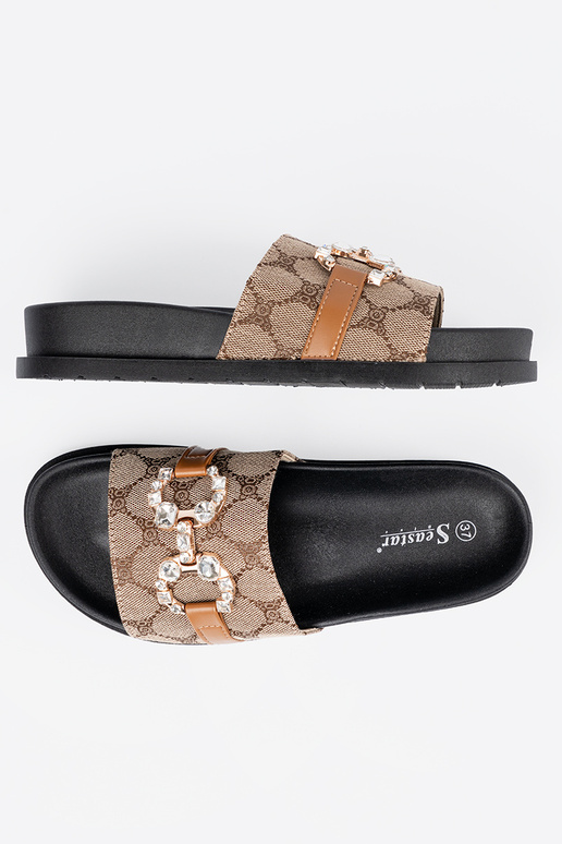 Nero e-colore marrone Pantofole ze... Nero e-colore marrone Pantofole ze...