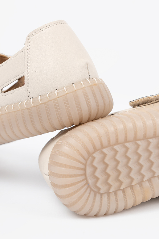 scarpe da donna traforato Velcro beige scarpe da donna traforato Velcro beige