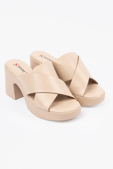beige Pantofole sul tallone