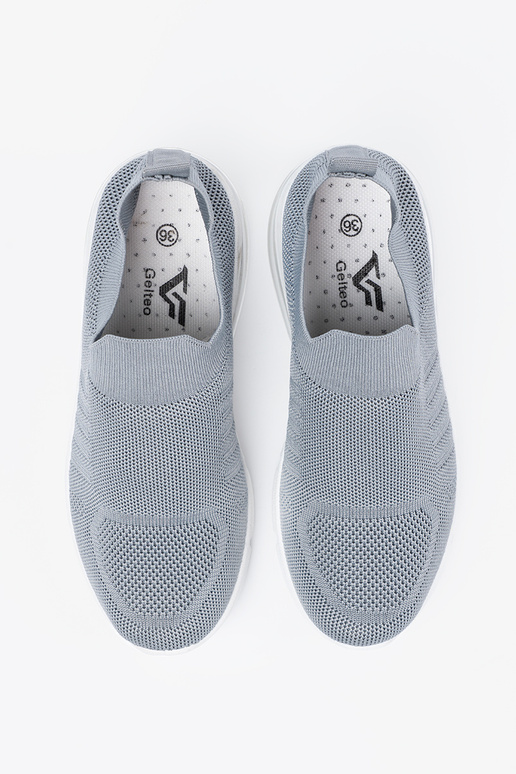 Scarpe sportive grigie con chiusura