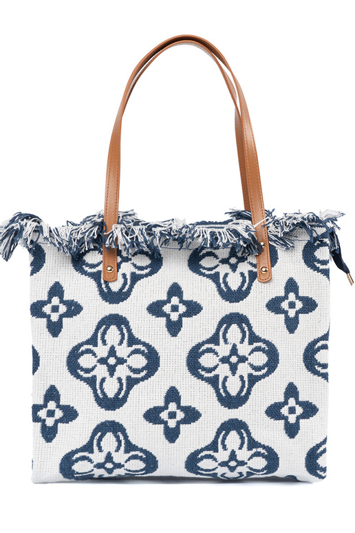 Borsa da spiaggia con frange a tracolla