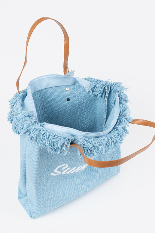 Borsa da spiaggia con frange "Summer"
