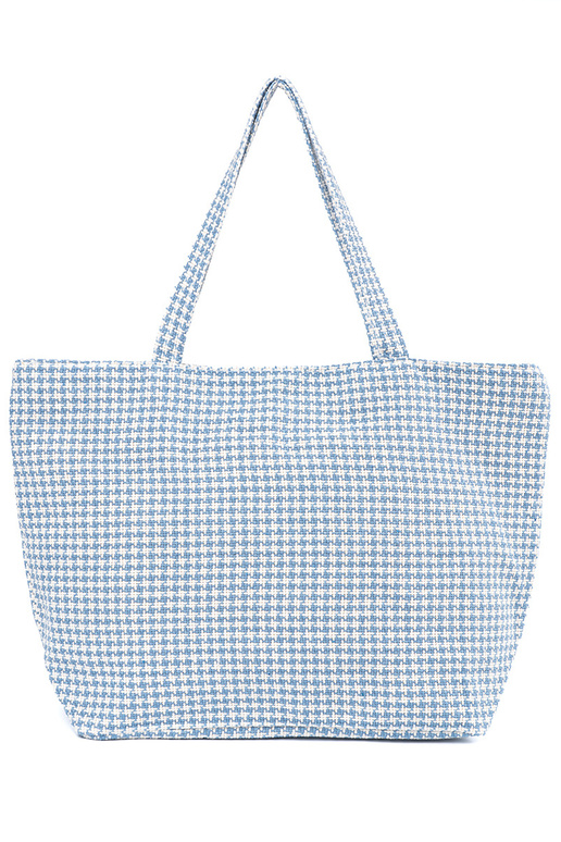 Borsa da spiaggia con motivo a quadri...