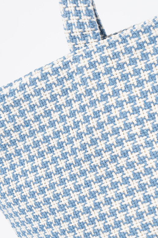 Borsa da spiaggia con motivo a quadri...