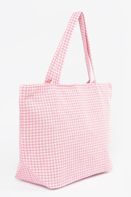 Borsa da spiaggia con motivo a quadri...