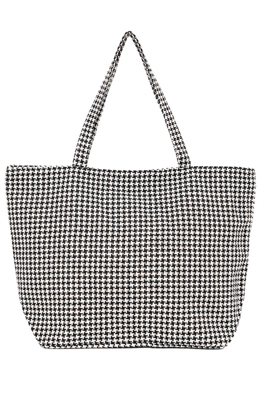 Borsa da spiaggia con motivo a quadri...