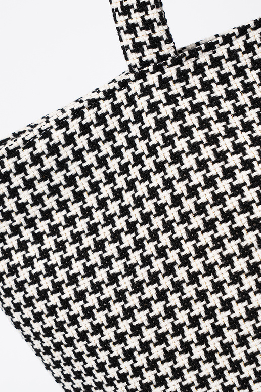 Borsa da spiaggia con motivo a quadri...