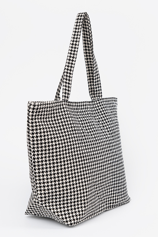 Borsa da spiaggia con motivo a quadri...