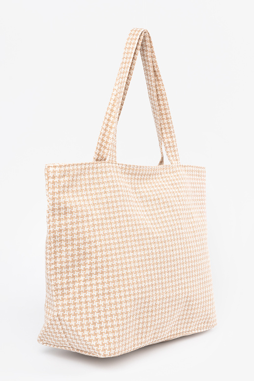 Borsa da spiaggia con motivo a quadri...