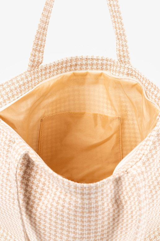 Borsa da spiaggia con motivo a quadri...