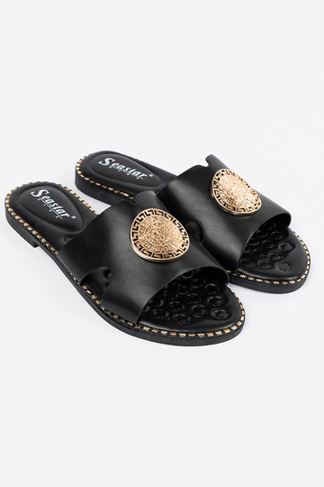 Pantofole colore nero con... 2