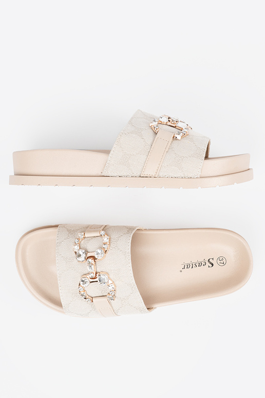 colore avorio Pantofole ze zdobieniem colore avorio Pantofole ze zdobieniem