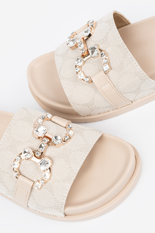 colore avorio Pantofole ze zdobieniem colore avorio Pantofole ze zdobieniem