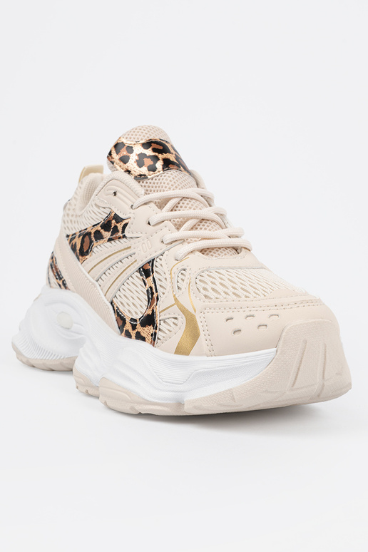 Scarpe sportiva color sabbia con...