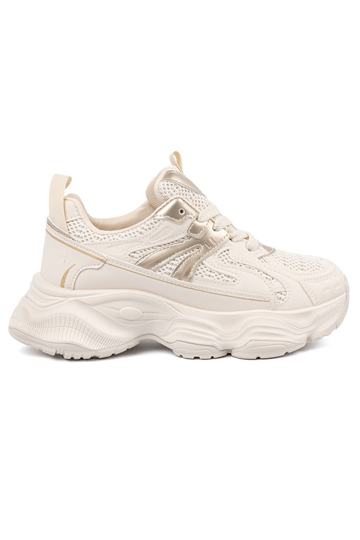 Scarpe sportiva color avorio con...