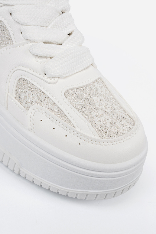 Scarpe sportive bianche con lacci per...