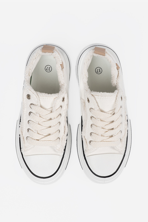 Scarpe da donna bianche con zeppa Scarpe da donna bianche con zeppa