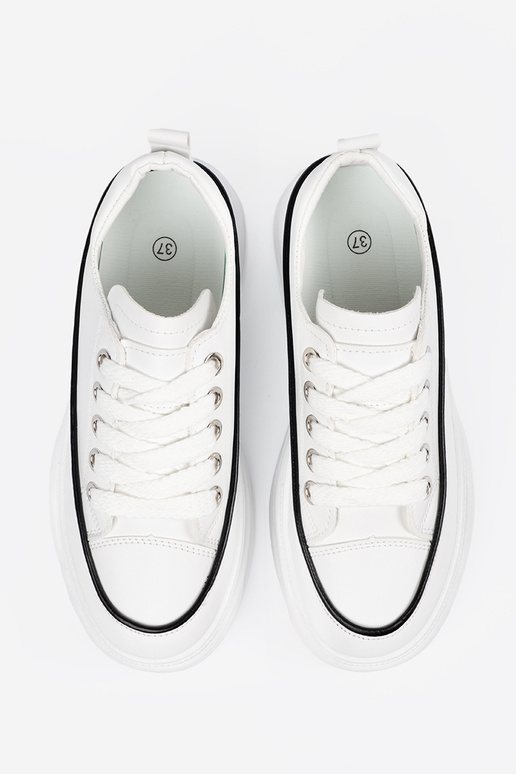 Scarpe da donna bianche con piattaforma Scarpe da donna bianche con piattaforma