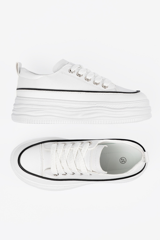 Scarpe da donna bianche con piattaforma Scarpe da donna bianche con piattaforma