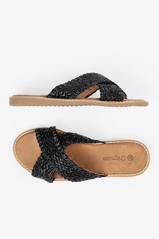 Infradito nere da donna con motivi Infradito nere da donna con motivi