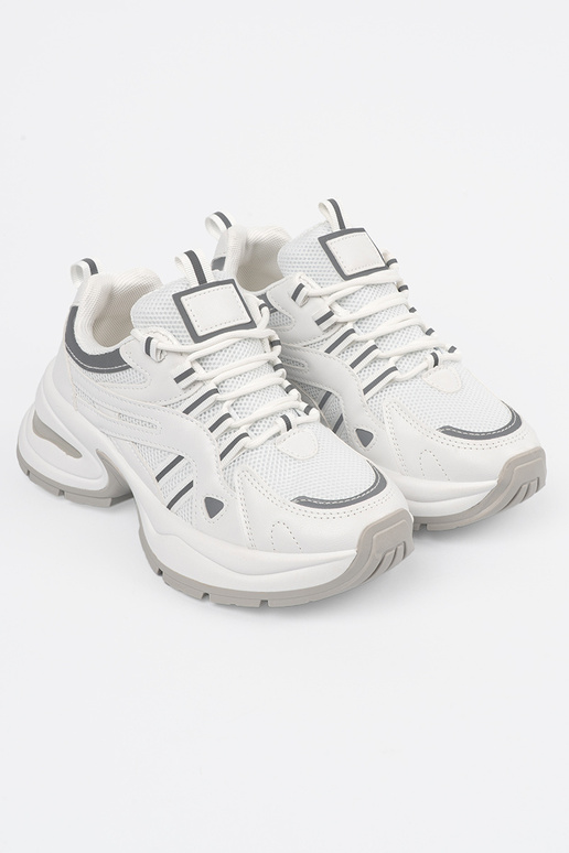 Scarpe da donna bianche con plateau