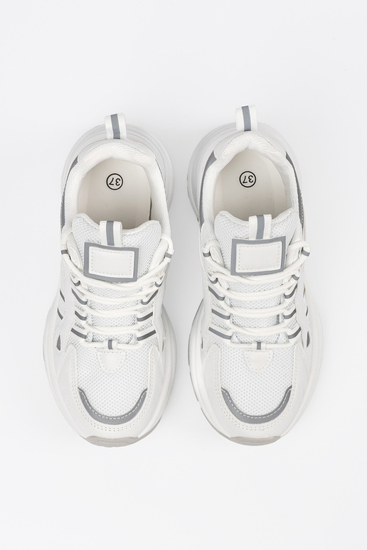 Scarpe da donna bianche con plateau