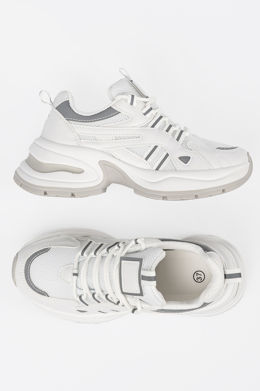 Scarpe da donna bianche con plateau