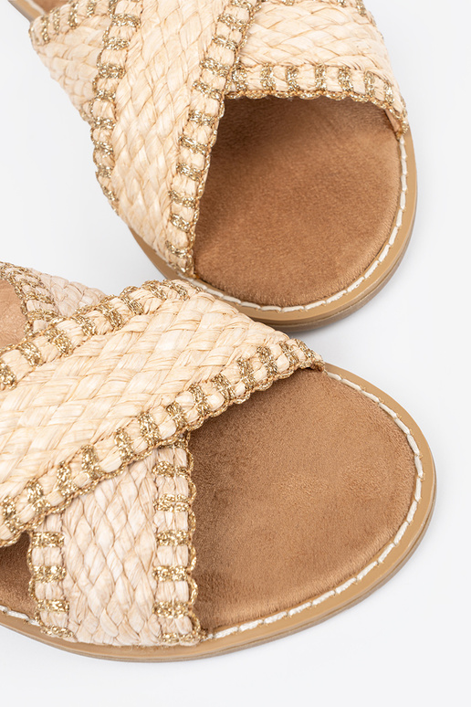 Infradito color sabbia intrecciate da...