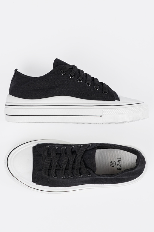 Scarpe nere da donna con suola bianca Scarpe nere da donna con suola bianca