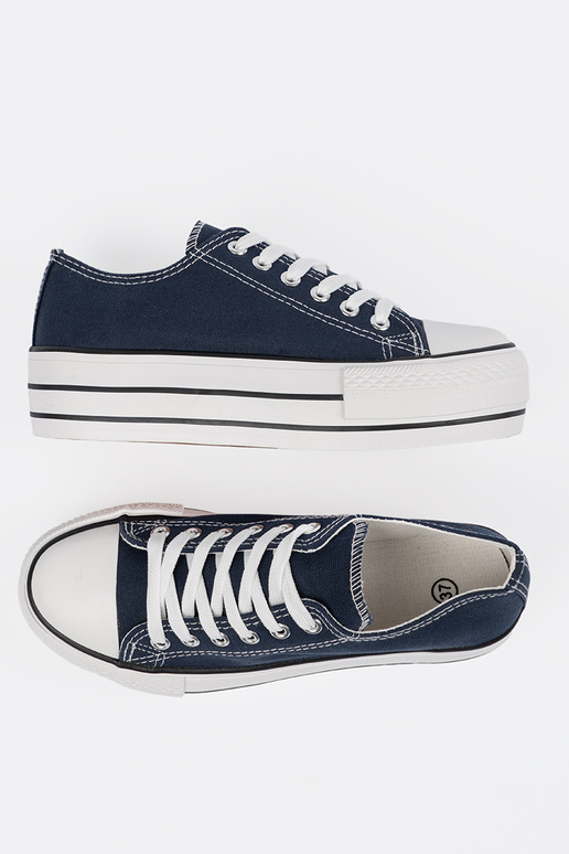 Scarpe da donna blu con zeppa Scarpe da donna blu con zeppa