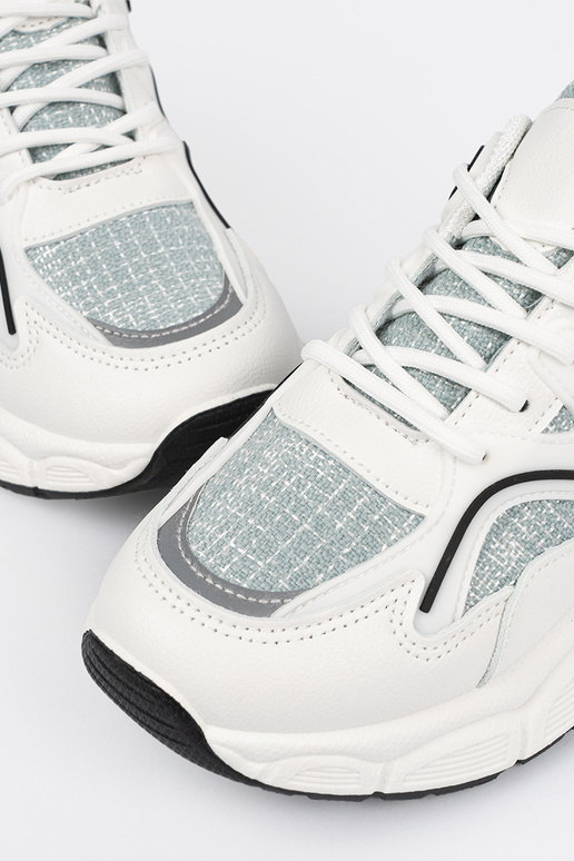 Scarpe sportive bianco-verdi con...