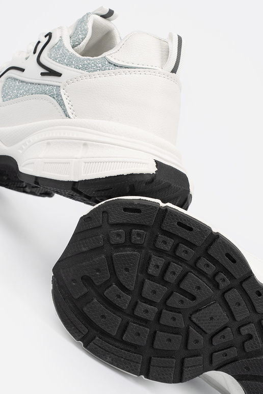 Scarpe sportive bianco-verdi con...