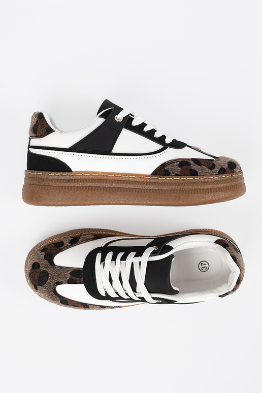 Scarpe sportive bianche e nere con...