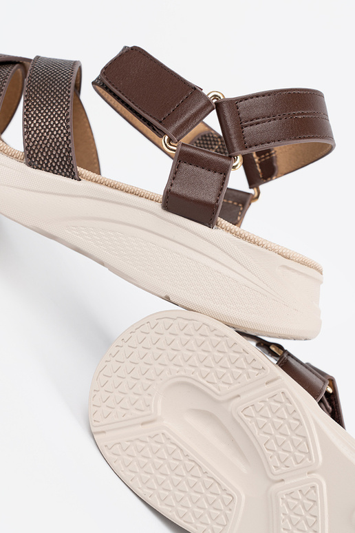 Sandali a pianta piatta bianchi,...