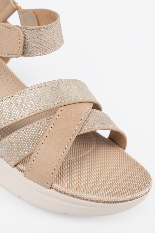 Sandali neri con strisce argento,...