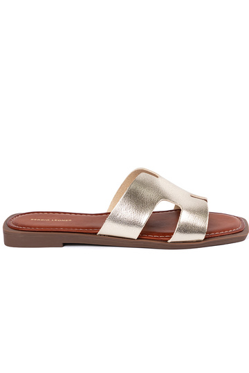 Ciabatte oro chiaro con...