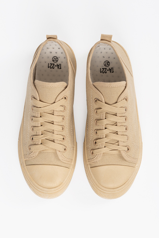 Stivali bassi da donna color sabbia