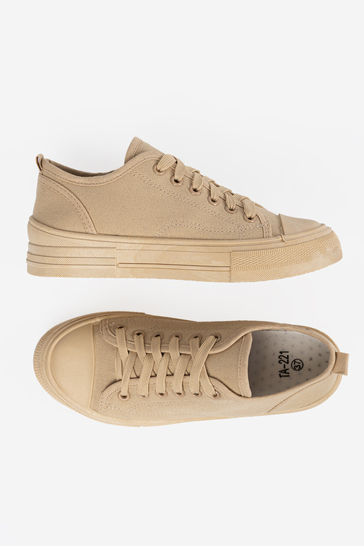 Stivali bassi da donna color sabbia